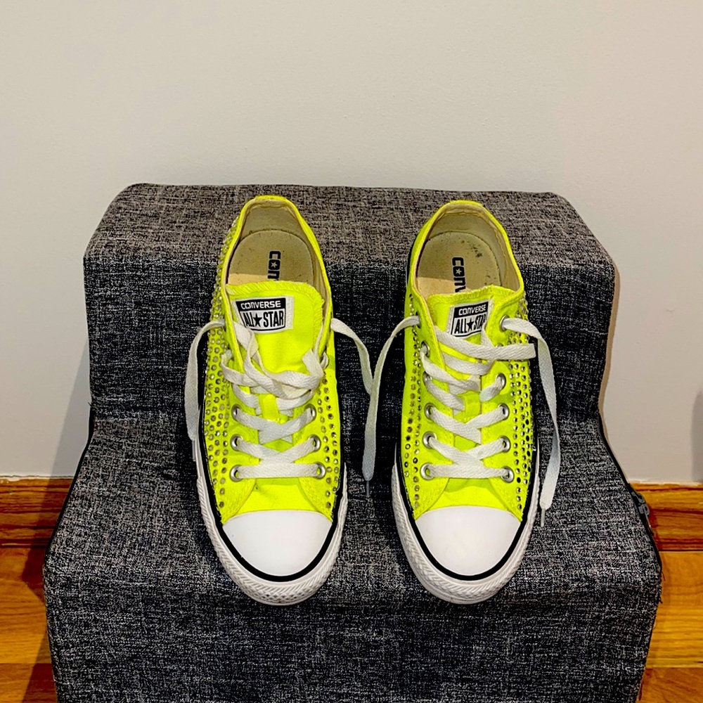 Custom converse keds beaded with Swarovski crystals